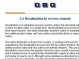 2.1 Desalination by reverse osmosis